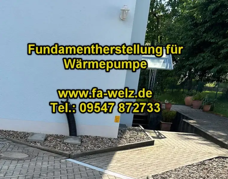 Fundament Wärmepumpe fertig – Firma Welz