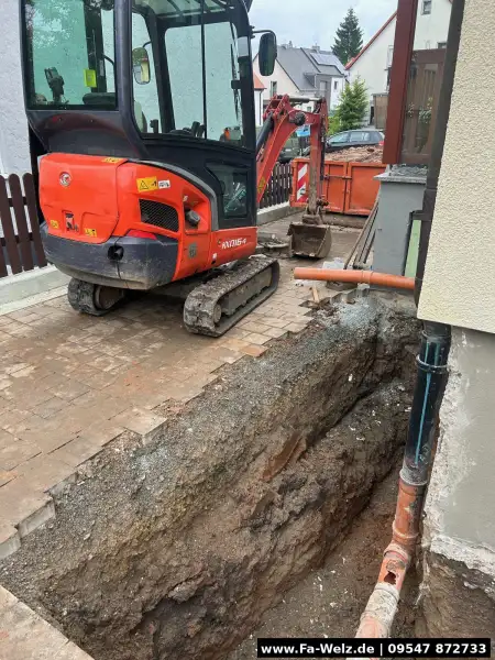 Keller freilegen Baggerarbeiten – Firma Welz