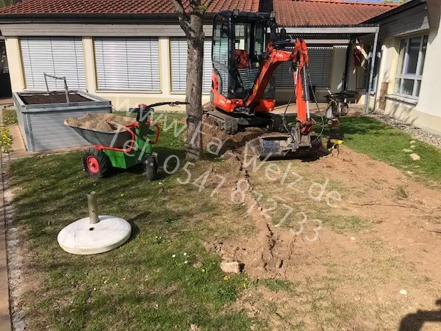 Minibagger mieten Bamberg mit Fahrer – Firma Welz